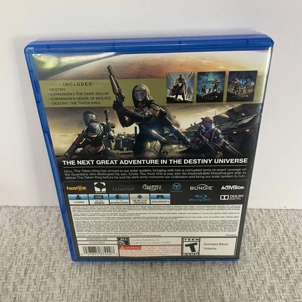 Destiny The Taken King Video Game for Sony Playstation 4 Legendary Edition